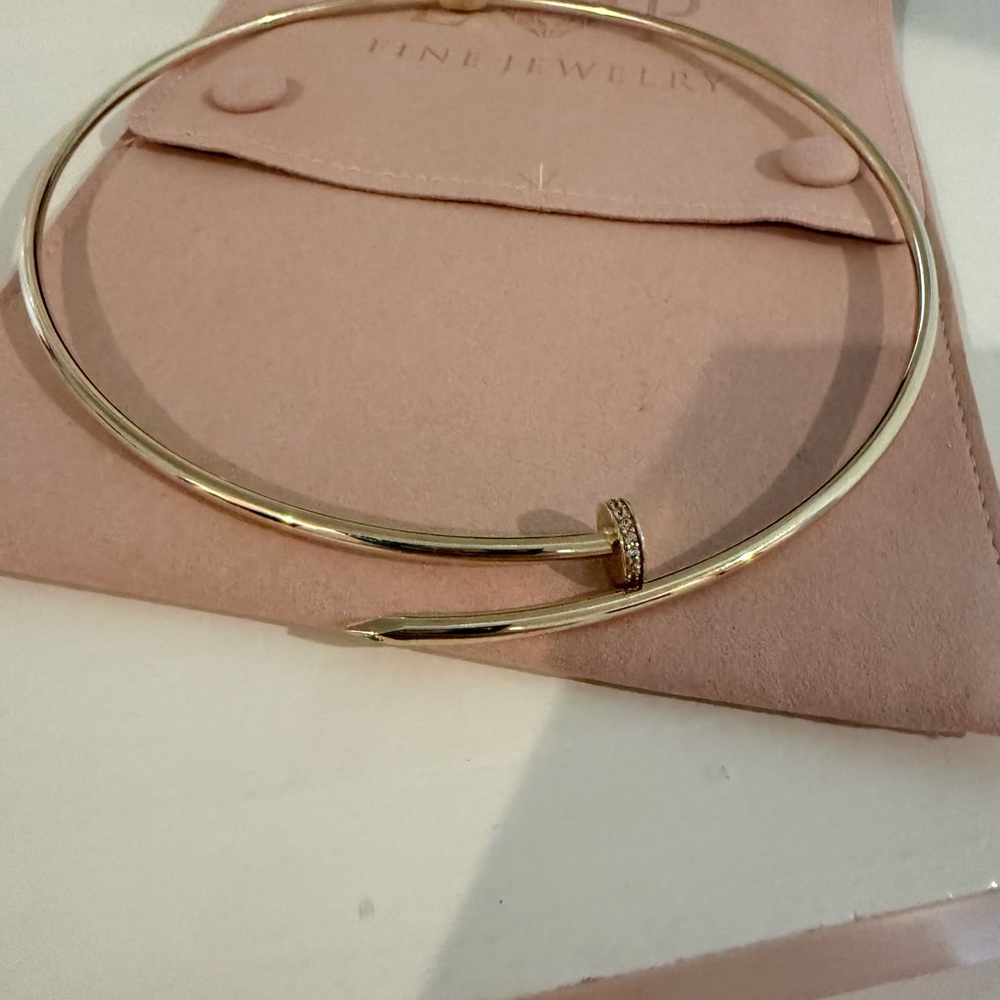 EP Fine Jewelry 10K yellow gold nail necklace 16”